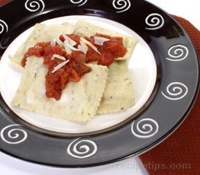 Quick Ravioli with Marinara Sauce Recipe