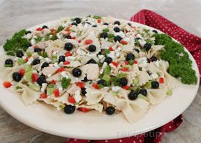 Red White and  Blue Pasta Salad