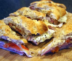 baked deli focaccia sandwich Recipe