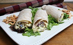 curried chicken wraps Recipe