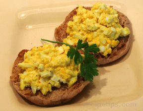 Open Faced Egg Salad Sandwich