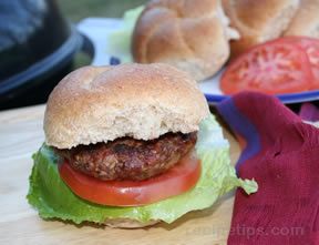 grilled beef and pork burgers Recipe