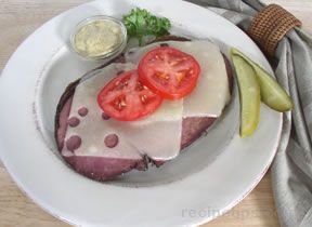 Hot Pastrami on Rye - Open-face