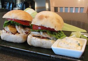 Scallop Sliders with Cilantro-Lime Mayonnaise