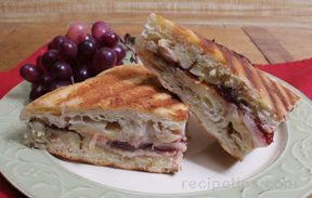 Turkey Panini with Cranberry and Pears