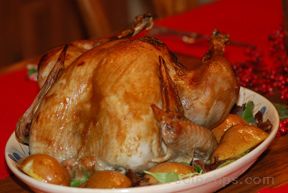 roast turkey glazed with pears Recipe