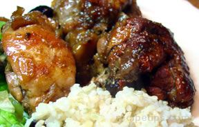 chicken braised with dried fruits Recipe