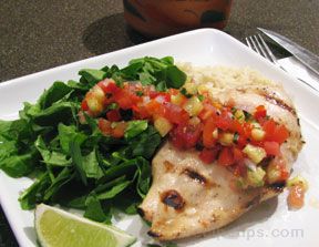 grilled chicken with pineapple salsa Recipe