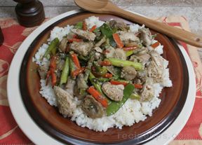 chicken and vegetable stir fry Recipe