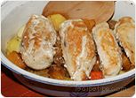 Chicken Braised in Cider with Root Vegetables Recipe