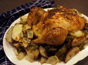 roast lemon chicken with vegetables Recipe