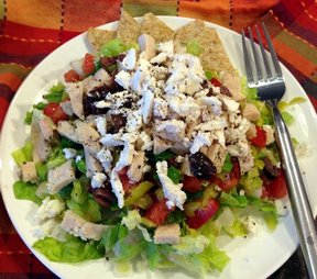 chopped greek salad with chicken Recipe