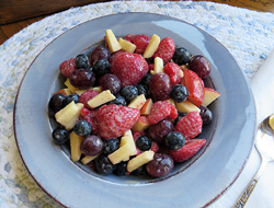 fresh fruit with brown sugar dressing Recipe