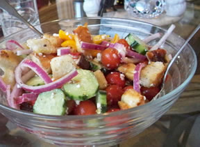 Greek-Style Panzanella Salad Recipe