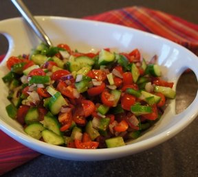 Greek Vegetable Salad with Herb Vinaigrette