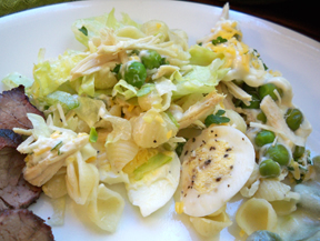 layered chicken and pasta salad Recipe