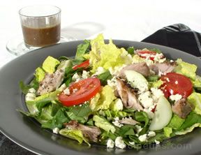 Mackerel Salad and Mustard Balsamic Dressing