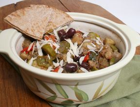 Spicy Eggplant Pepper and Tomato Salad