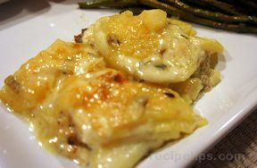 Scalloped Yukon Gold and Sweet Potato Gratin with Fresh Herbs