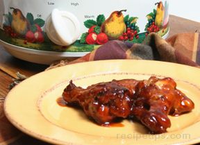 Slow Cooker Barbecued Chicken Drummies