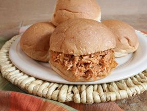 slow cooked shredded barbecued chicken Recipe