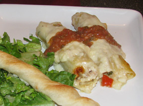 Creamy Chicken Manicotti