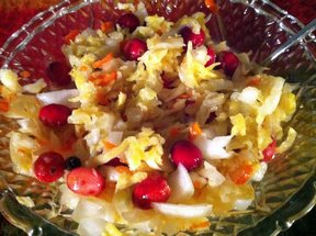 homemade sauerkraut with cranberries!