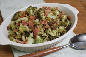 Broccoli with Hot Bacon Dressing