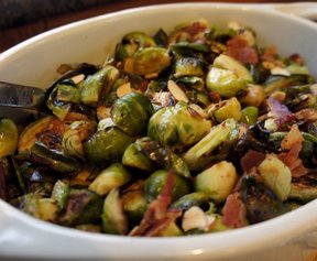Brussels Sprouts with Bacon and Almonds Recipe