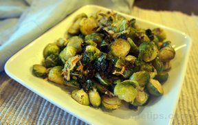 Golden Crusted Brussels sprouts