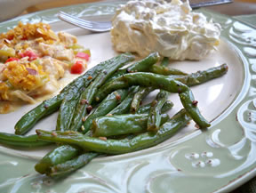 green beans sauteed with garlic Recipe