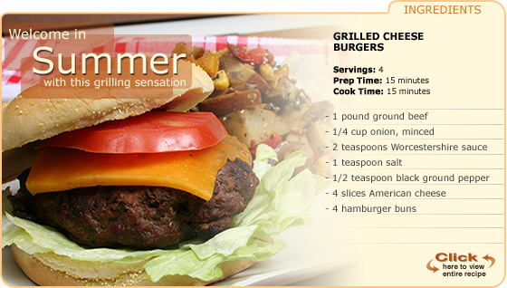 Featured Recipe: Grilled Cheese Burgers
