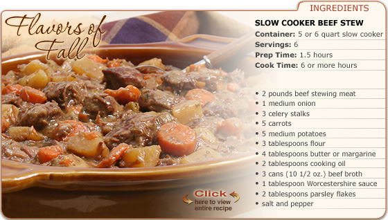 Featured Recipe: Slow Cooker Beef Stew