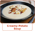 Creamy Potato Soup with Bacon Croutons Recipe