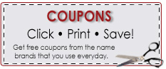 Coupons: Click, Print Save!