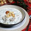 Oyster Stew with Rosemary Croutons