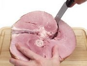 Carving a Spiral Ham