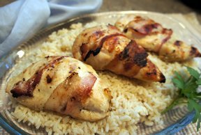 Grilled Bacon-Wrapped Chicken Breasts