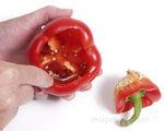 Cleaning Whole Peppers for Stuffing