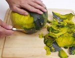 Peeling Winter Squash