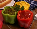 Use Bell Peppers as Condiment Holders