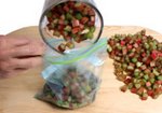 Blanch Rhubarb to Preserve Color Before Freezing