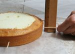 Mark Cake Layers with Toothpicks