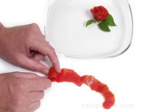 tomato rose garnish