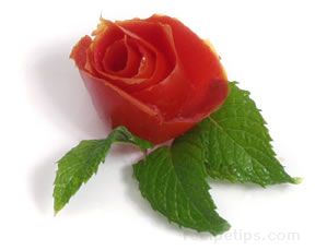 tomato rose garnish