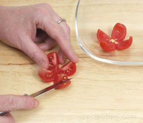 tomato rose garnish