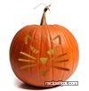 Pumpkin Carving Patterns - Crazy Cat Template